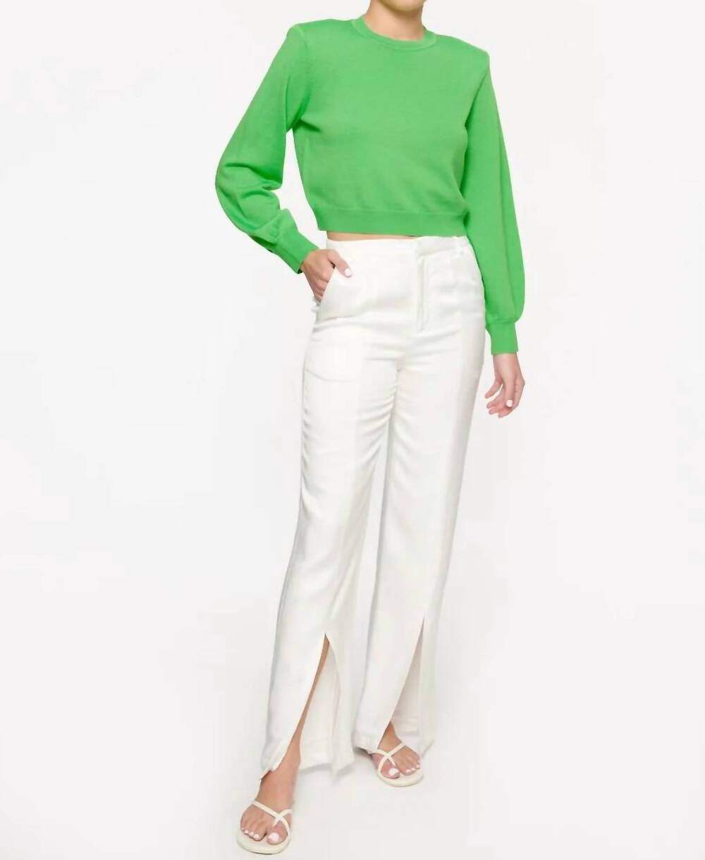 NEW CAMI NYC annette twill pants in white